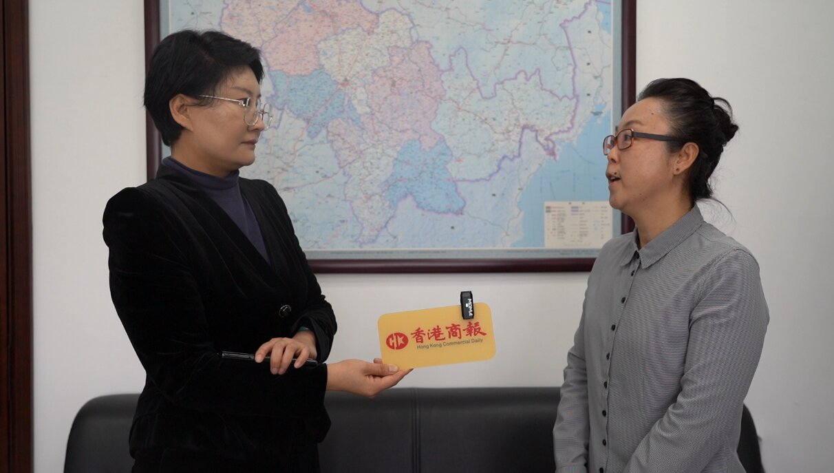 圖說一:長春市工信局副局長姜宇與本報記者交流.jpg
